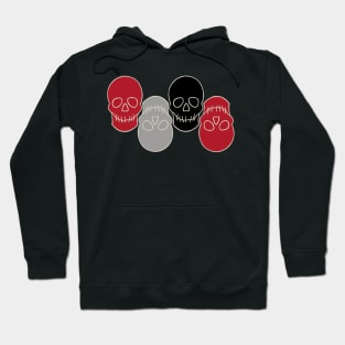 Simply Spooky Collection - Skulls - Blood Red and Bone White Hoodie